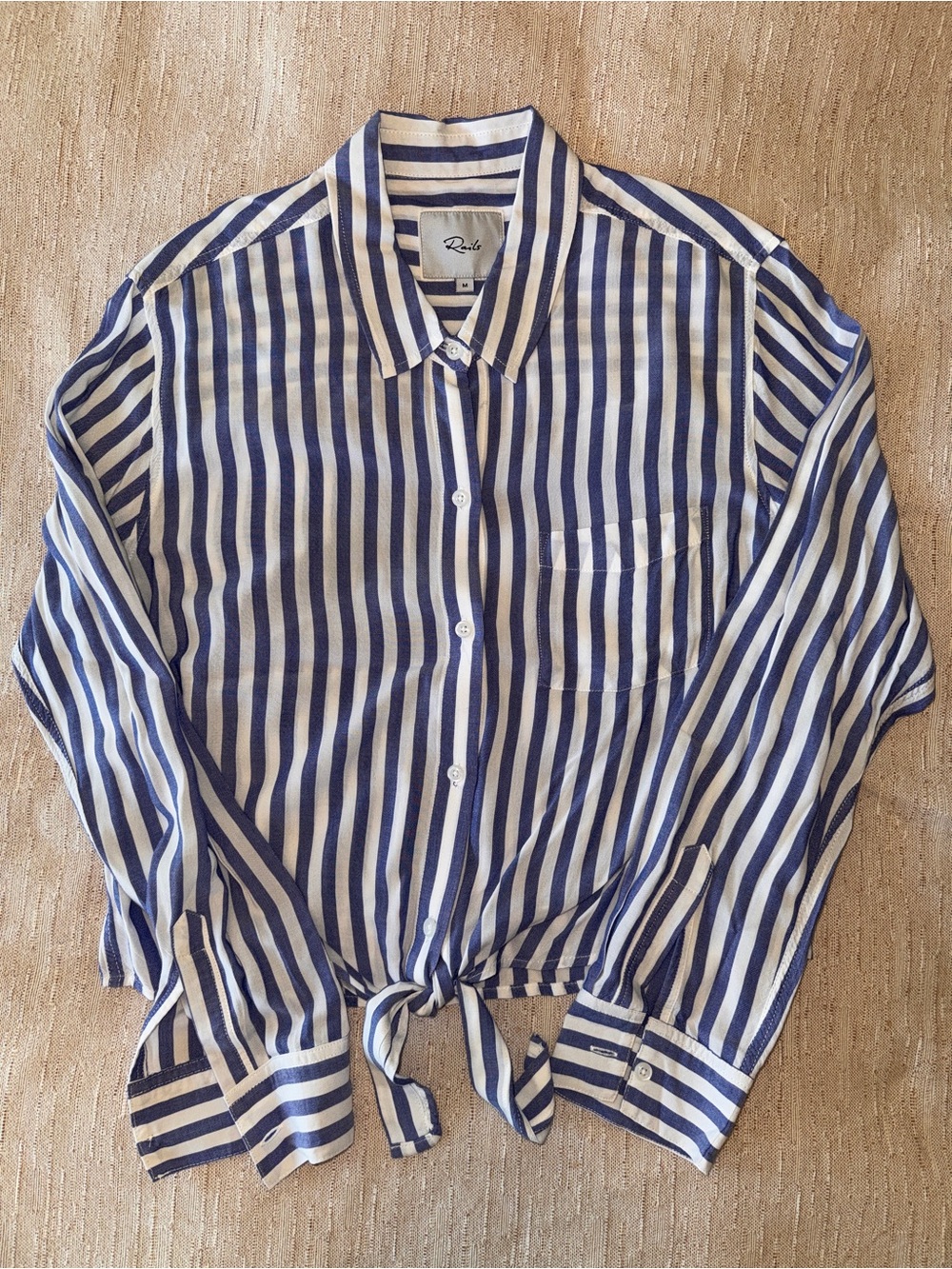 Rails Front Tie Cropped Blouse